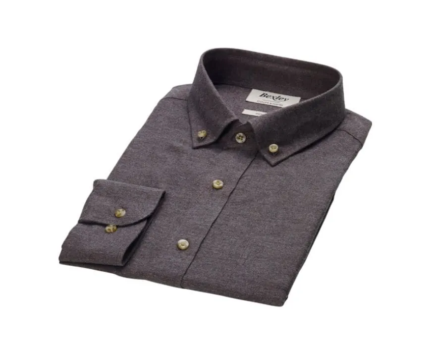Camisa de franela Chocolate moteado - Bolsillo en el pecho Alexander-Bexley Best Sale