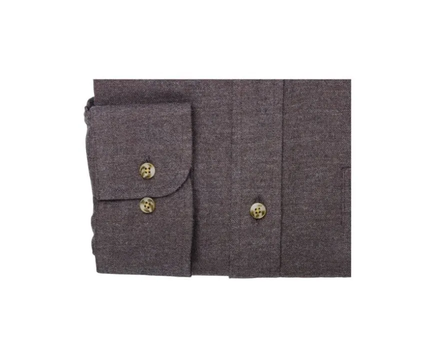 Camisa de franela Chocolate moteado - Bolsillo en el pecho Alexander-Bexley Best Sale
