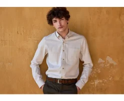 Camisa de franela Crudo - Bolsillo en el pecho Alexander-Bexley New