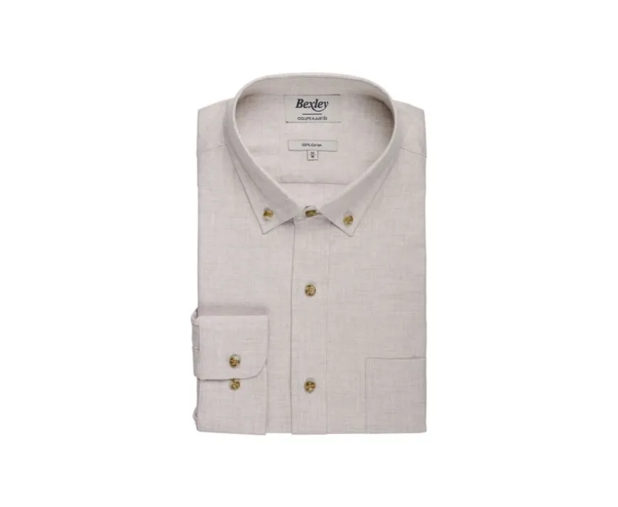 Camisa de franela Crudo - Bolsillo en el pecho Alexander-Bexley New