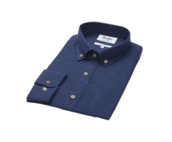 Camisa de franela marino - Bolsillo en el pecho Alexander-Bexley Hot