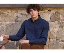 Camisa de franela Navy Ander-Bexley Sale