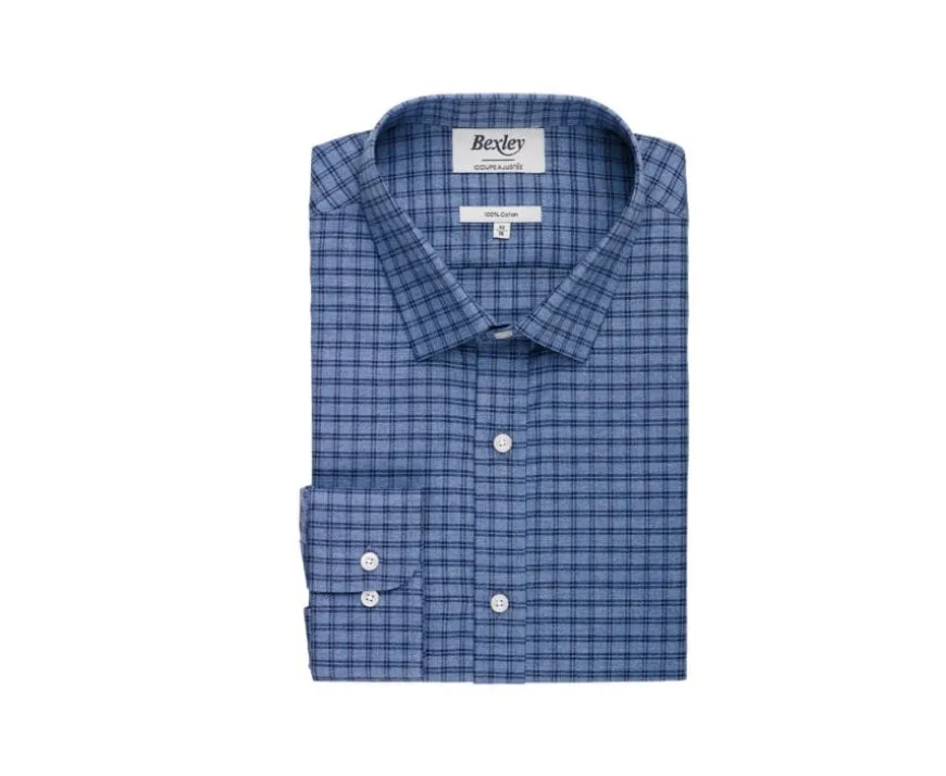 Camisa de gasa de algodón Azul moteado y azul marino Sylvénius-Bexley Cheap