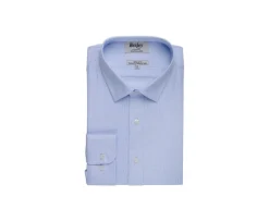 Camisa de hombre blanca y azul claro Sylvénias-Bexley Clearance