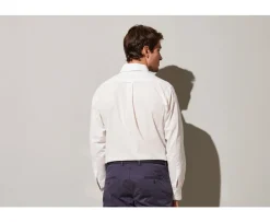 Camisa de lino y algodón blanca - Bolsillo en el pecho Colten-Bexley Best