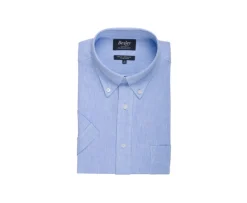 Camisa de lino y algodón Chambray Azul - Bolsillo en el pecho Colten Mc-Bexley Store