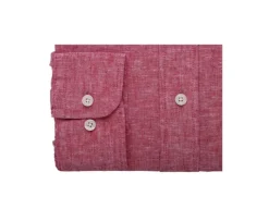 Camisa de lino y algodón Chambray Rojo Colten-Bexley Best Sale