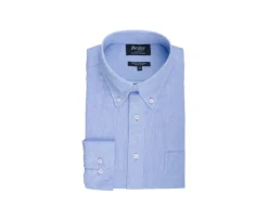 Camisa de lino y algodón Chambray Azul Colten-Bexley Sale