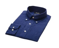 Camisa de lino y algodón Chambray Indigo Colten-Bexley Clearance