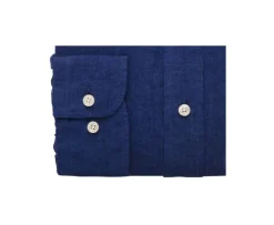 Camisa de lino y algodón Chambray Indigo Colten-Bexley Clearance
