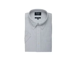 Camisa de lino y algodón Chambray Verde tila y Blanco - Bolsillo en el pecho Colten Mc-Bexley Best Sale