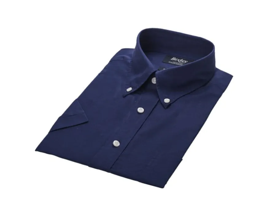 Camisa de lino y algodón Marino - Bolsillo en el pecho Colten Mc-Bexley Cheap