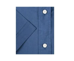 Camisa de lino y algodón índigo - Bolsillo en el pecho Colten Mc-Bexley Online