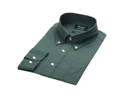 Camisa de lino y algodón Verde oscuro Colten-Bexley Best Sale