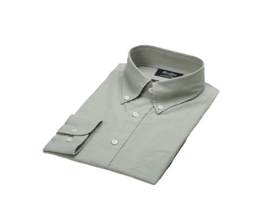 Camisa de lino y algodón Verde tila Colten-Bexley Fashion