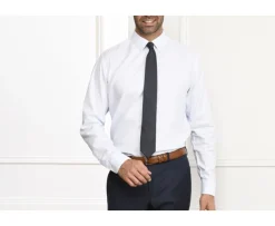 Camisa de popelina tejida blanca Fiacre-Bexley Clearance