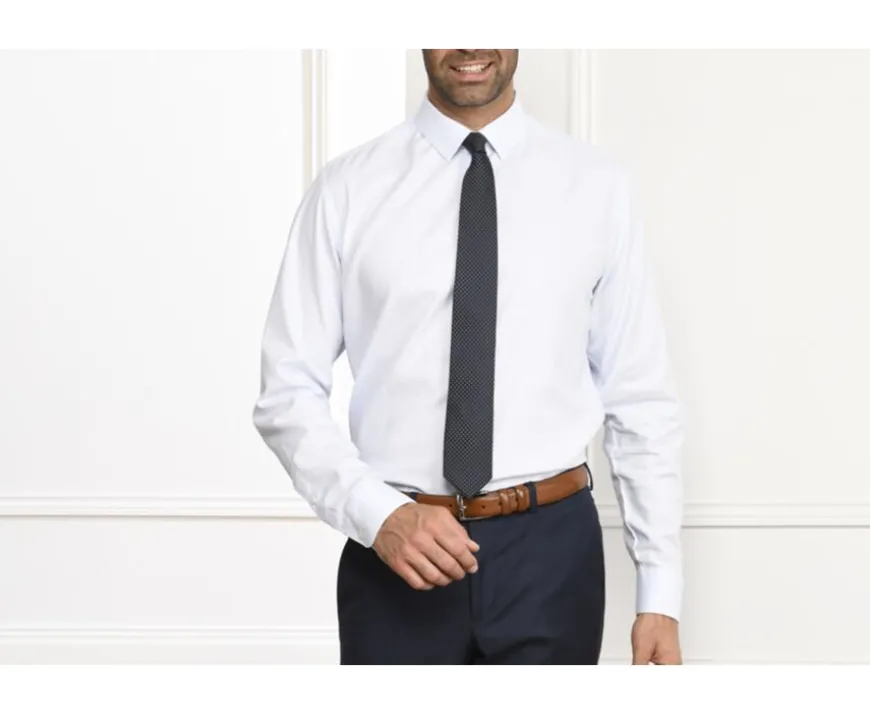 Camisa de popelina tejida blanca Fiacre-Bexley Clearance