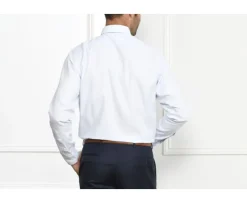 Camisa de popelina tejida blanca Fiacre-Bexley Clearance
