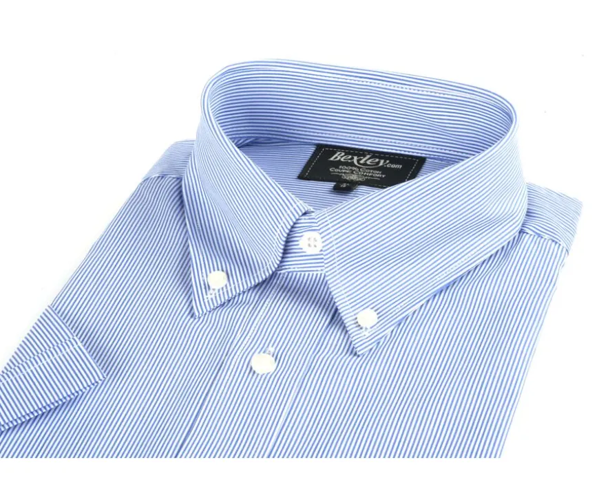 Camisa de rayas azules y blancas - Bolsillo Trent Mc-Bexley Online