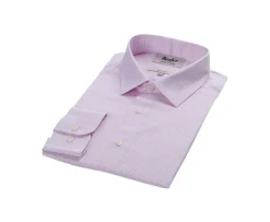 Camisa de sarga blanca con cuadro Rosa Claro Martinien-Bexley Hot