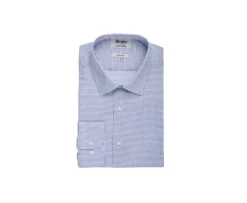 Camisa de sarga blanca con cuadro Azul Océano Martinien-Bexley Discount