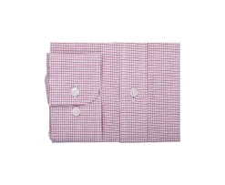 Camisa de sarga Blanco con pequeños cuadros Rojo Stellan-Bexley Best