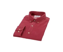 Camisa de terciopelo Coral Oscuro - Cuello americano Wayne-Bexley Shop
