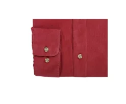 Camisa de terciopelo Coral Oscuro - Cuello americano Wayne-Bexley Shop