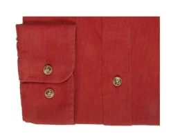 Camisa de terciopelo Rojo fuego  - Cuello americano Wayne-Bexley Store