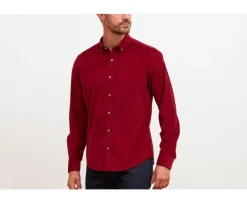 Camisa de terciopelo Rojo oscuro - Cuello americano Wayne-Bexley Best Sale