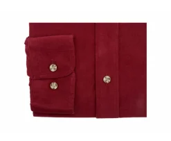 Camisa de terciopelo Rojo oscuro - Cuello americano Wayne-Bexley Best Sale