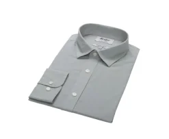 Camisa lisa de lino algodón Verde tila Silbert-Bexley Fashion