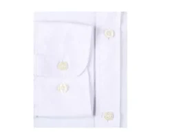 Camisa lisa de lino de algodón Blanco Silbert-Bexley Outlet