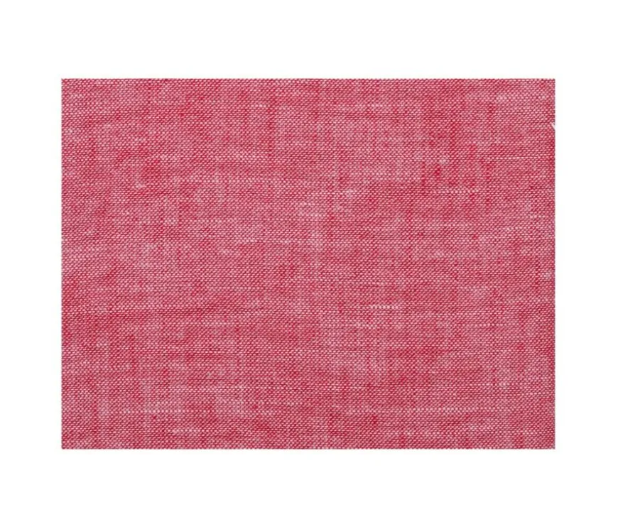 Camisa lisa de lino de algodón Chambray Rojo Silbert-Bexley Fashion