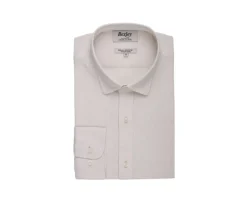 Camisa lisa de lino de algodón Chambray Crudo Silbert-Bexley New
