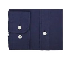 Camisa lisa de lino de algodón Marino Silbert-Bexley Best