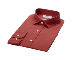Camisa lisa de lino de algodón Ocre Silbert-Bexley Online