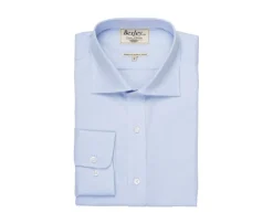 Camisa Oxford lisa de doble hilo Azul cielo Ottavio-Bexley Store