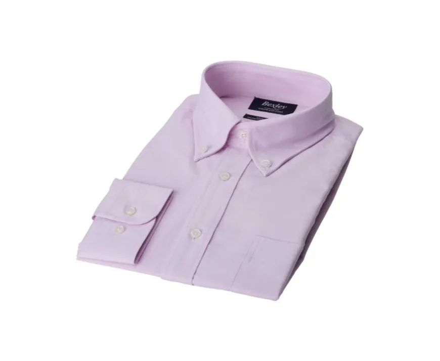 Camisa Oxford Rosa Claro con bolsillo - Cuello americano Harold-Bexley Store