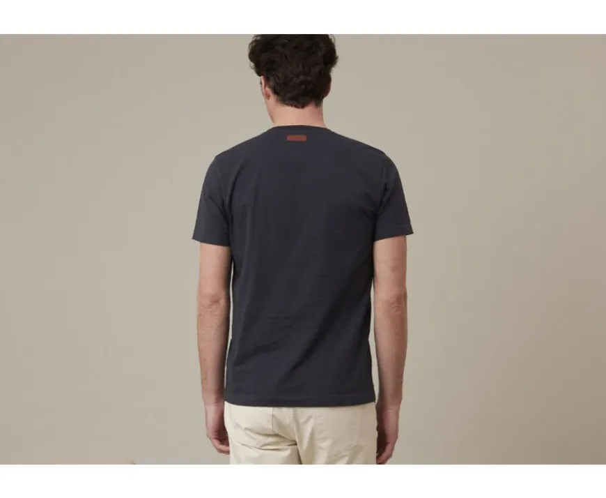 Camiseta de algodón orgánico lisa Gris Antracita Edgar Iii-Bexley Best Sale