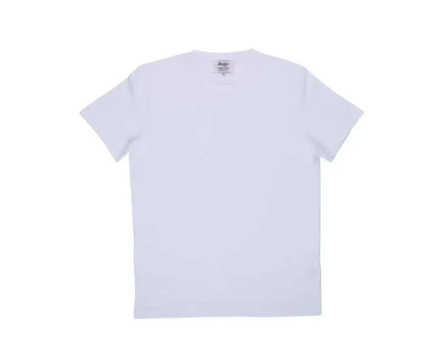 Camiseta de algodón orgánico liso Blanco Edgar Iii-Bexley Fashion