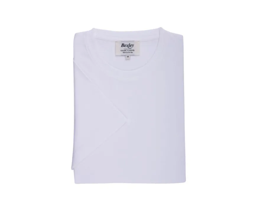 Camiseta de algodón orgánico liso Blanco Edgar Iii-Bexley Fashion