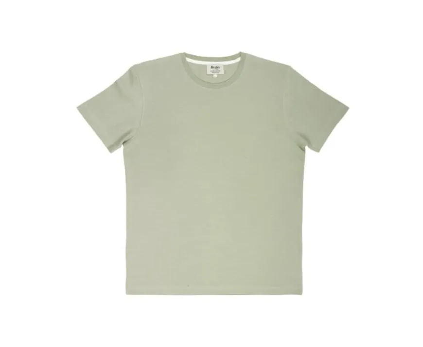Camiseta lisa de algodón orgánico Verde tila Edgar Iii-Bexley Clearance