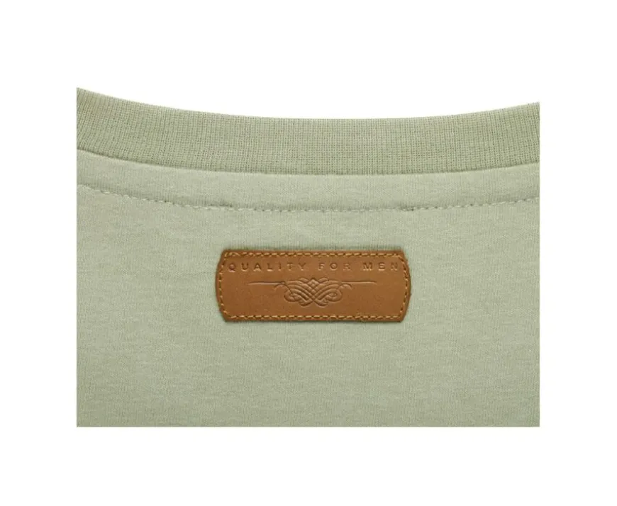 Camiseta lisa de algodón orgánico Verde tila Edgar Iii-Bexley Clearance