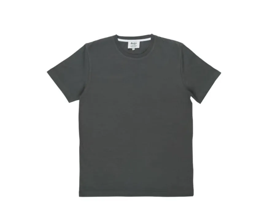 Camiseta lisa de algodón orgánico Verde oscuro Edgar Iii-Bexley Cheap