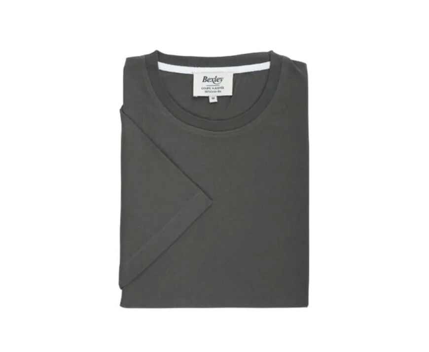 Camiseta lisa de algodón orgánico Verde oscuro Edgar Iii-Bexley Cheap