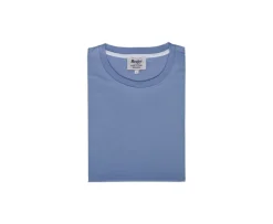 Camiseta lisa de algodón orgánico Azul Vaquero Claro Edgar Iii-Bexley Clearance
