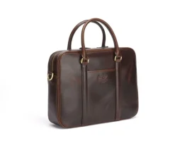Cartera de cuero para hombre con bandolera Chocolate Karlington Iii-Bexley Outlet