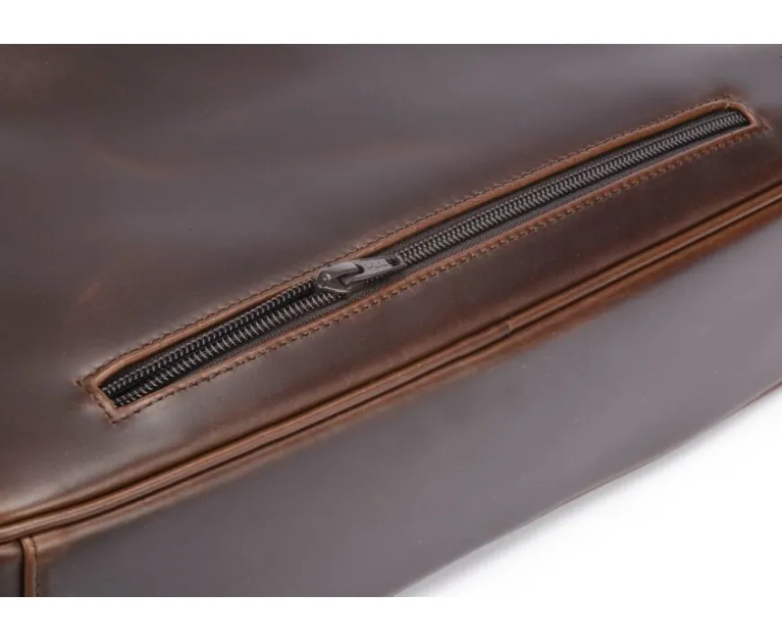 Cartera de cuero para hombre con bandolera Chocolate Karlington Iii-Bexley Outlet