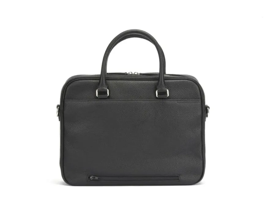 Cartera de hombre de piel con bandolera Negro Granulado Karlington Iii-Bexley Sale